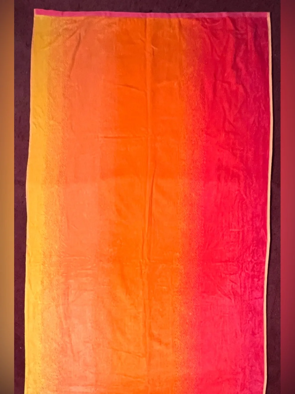 Vermillion Sunset Colored Beach Towel
